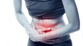Abdominal pain with tape storms damage