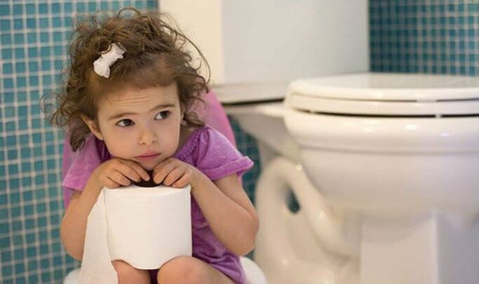 Intestinal problems indicate the presence of parasites in the child's body.